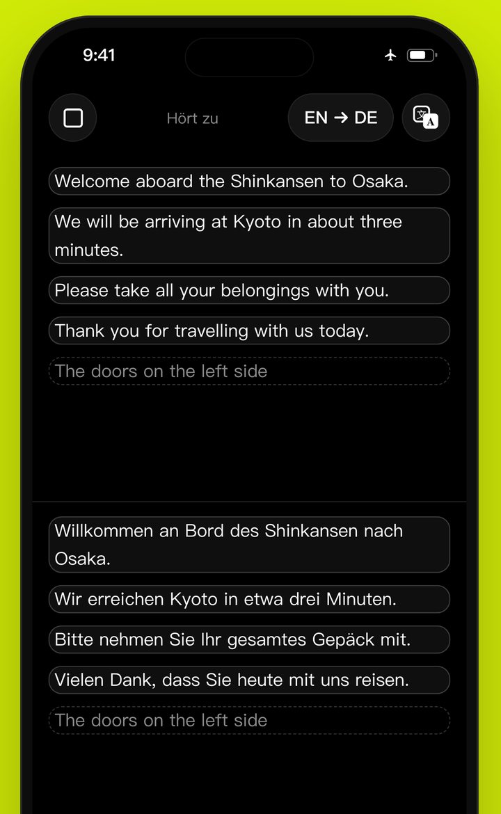 Live übersetzen ohne Internet