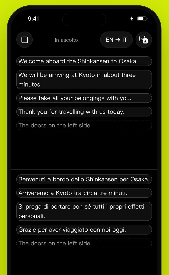 Traduzione istantanea offline